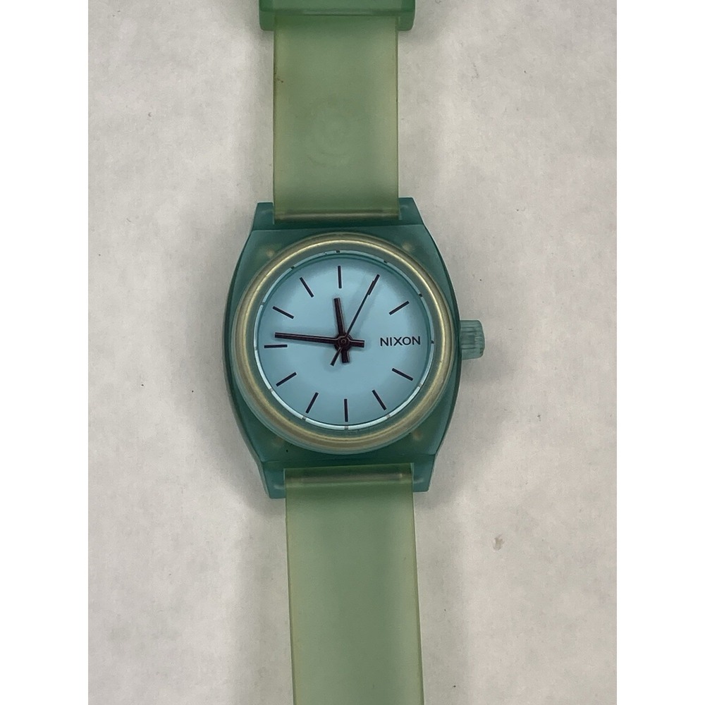 Nixon Time Teller Women's Translucent Teal Mint Watch (TESTED)